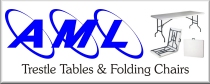 aml - blow moulded trestle tables and folding chairs