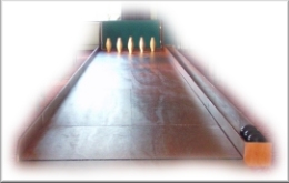 portable skittle alley with return gully